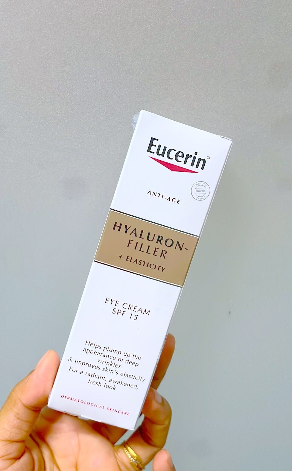 EUCERIN HYALURON FILLER ELASTICITY EYE CREAM SPF15 15ML อายครีมบำรุงรอบ