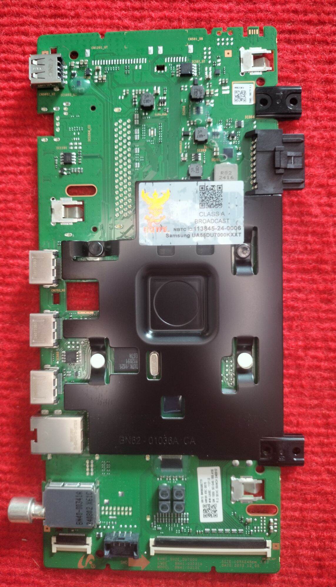 Motherboard for Samsung Tv Ua55Du7000Kxxt, Part Number Bn9658677F, Version No:Sa08, 100% Genuine, Second-Hand, in Good Condition, Tested before Sending, with Warranty. ราคา 1,580 บาท*ส่งฟรี