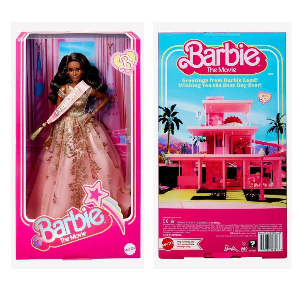 Barbie The Movie - President Barbie ประธานาธิบดีบาร์บี้ในชุดสีชมพูและสีทอง รุ่น HPK05 ราคา 3,350 บาท*ส่งฟรี