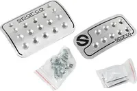 แป้นเหยียบอลูมิเนียม sparco OPC04070000 สำหรับเกียร์ออโต้ แบบเจาะยึดน๊อต ติดแน่น ทนทาน
