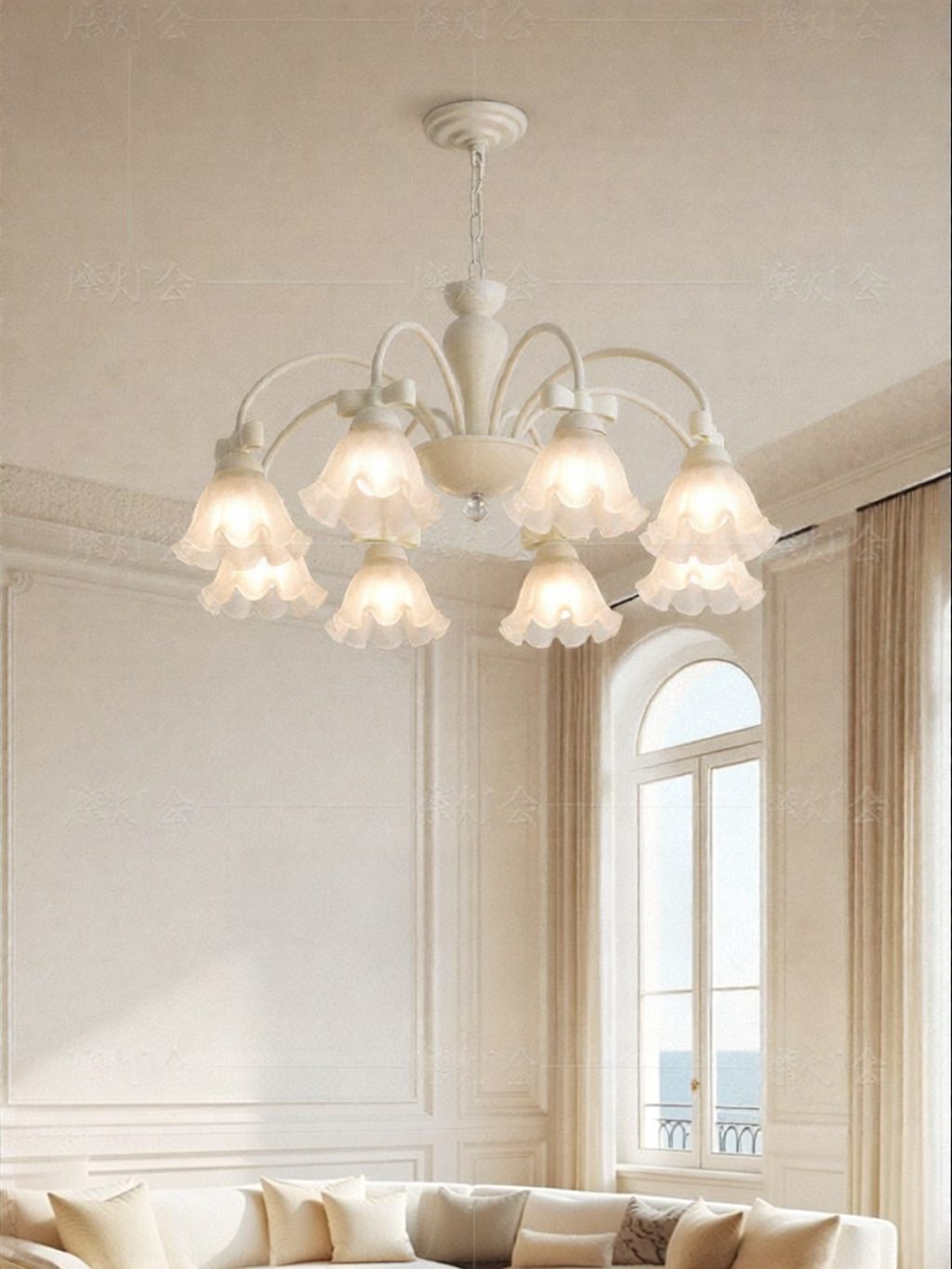 FANCY LAMP CLUB | French Vintage Artistic Creative Living Room and Bedroom Lamp ราคา 6,512 บาท*ส่งฟรี