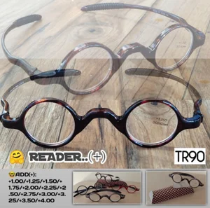 ภาพหน้าปกสินค้าTR90 TR702 แว่นตาอ่านหนังสือกลมเล็กๆแบบแปลกตลกเบาพิเศษแว่นสายตายาว ซึ่งคุณอาจชอบสินค้านี้