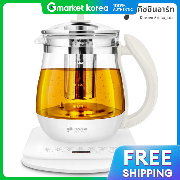 อุปกรณ์ทำสวนและตกแต่งกลางแจ้ง ศิลปะในครัว | Sorelle Premium Dada Glass กาน้ำชากาแฟไฟฟ้า E15 สีขาว ราคา 1,479 บาท*ส่งฟรี