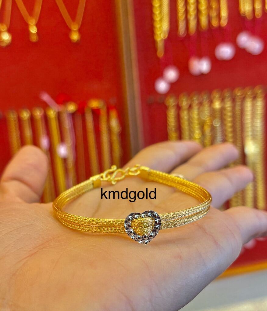 KMDGold สร้อยข้อมือทองแท้2สลึง สินค้าขายได้จำนำได้ พร้อมใบรับปีะกัน