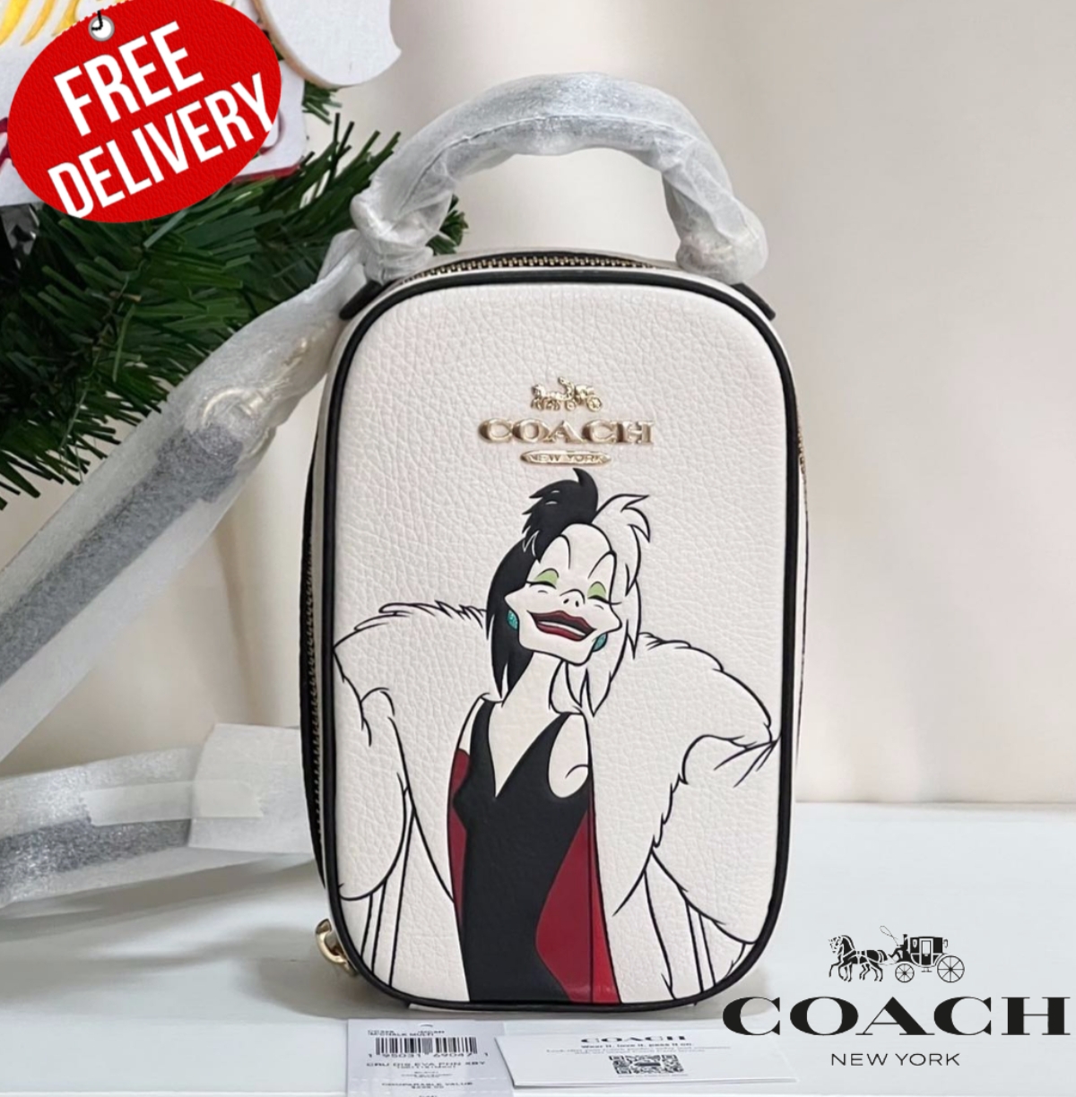 COACH®  Disney X Coach Mini Jamie Camera Bag With Villains Motif