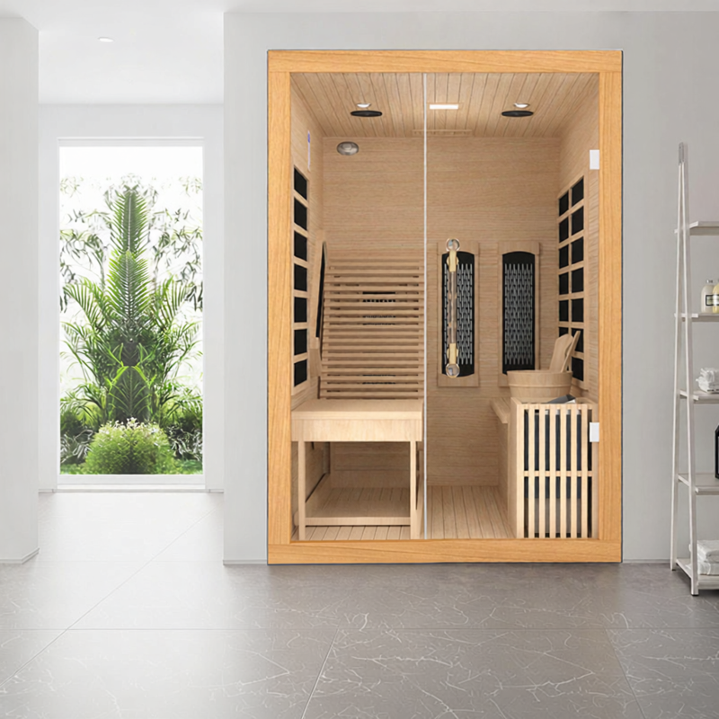 SMARTMAK | Dual System Dry & Wet Sauna Steam Room with Far Infrared and Customized Volcanic Stones ราคา 90,905 บาท*ส่งฟรี