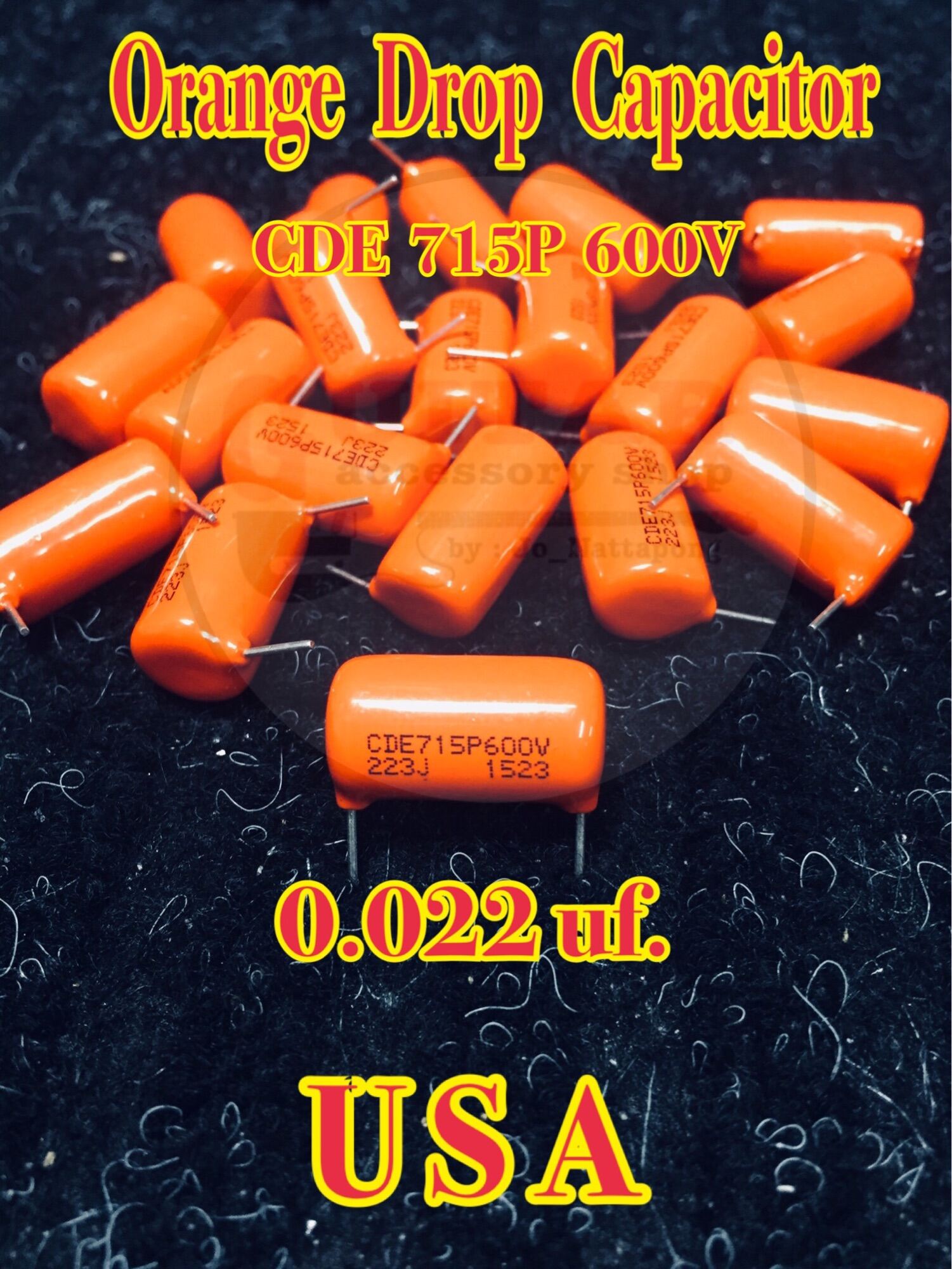 1 Pcs Orange drop capacitor 0.022uf. CDE715P 600V Lazada.co.th