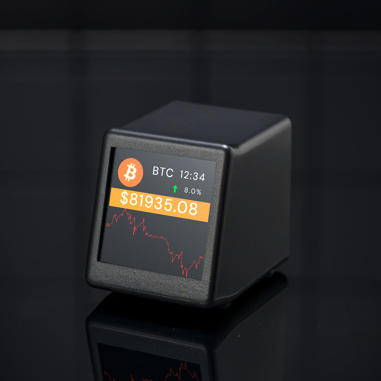 นาฬิกาตั้งโต๊ะอัจฉริยะแสดงราคา Bitcoin รองรับ cryptocurrencies หลักและตัวติดตามราคา