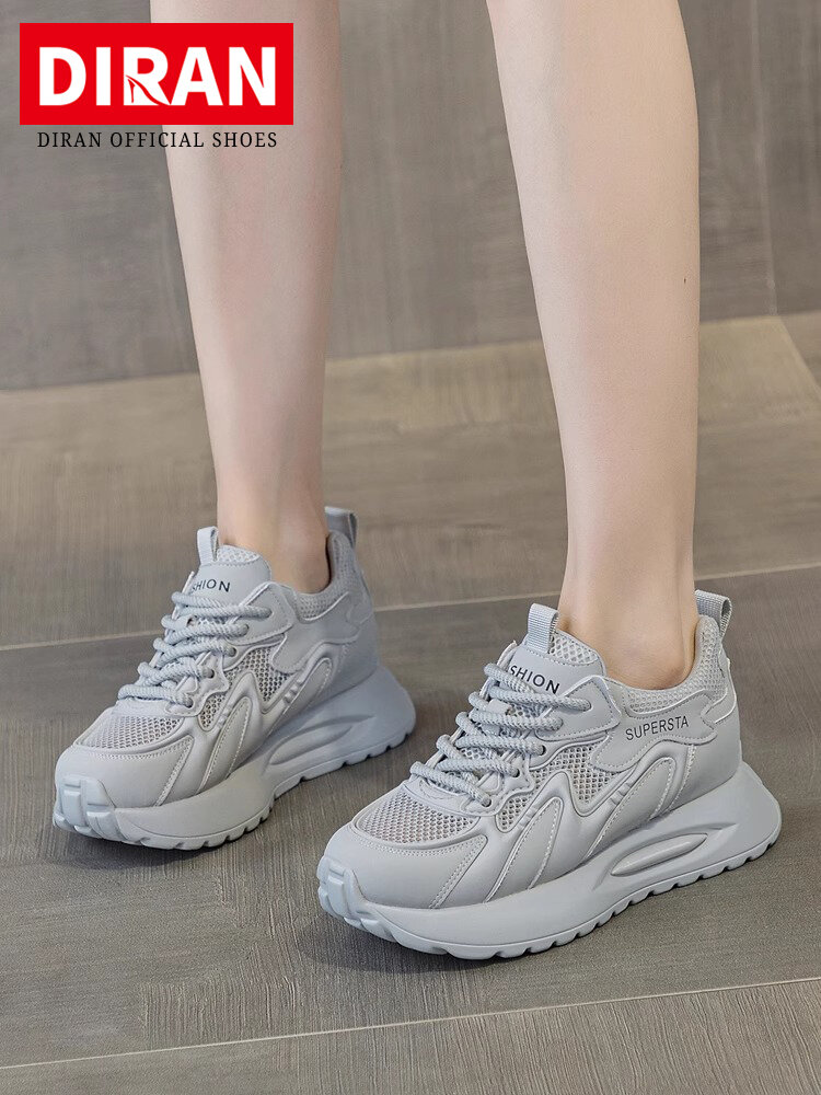 DIRAN | Breathable Mesh Leather Shoes Thick Sole 1 Pair ราคา 8,740 บาท*ส่งฟรี