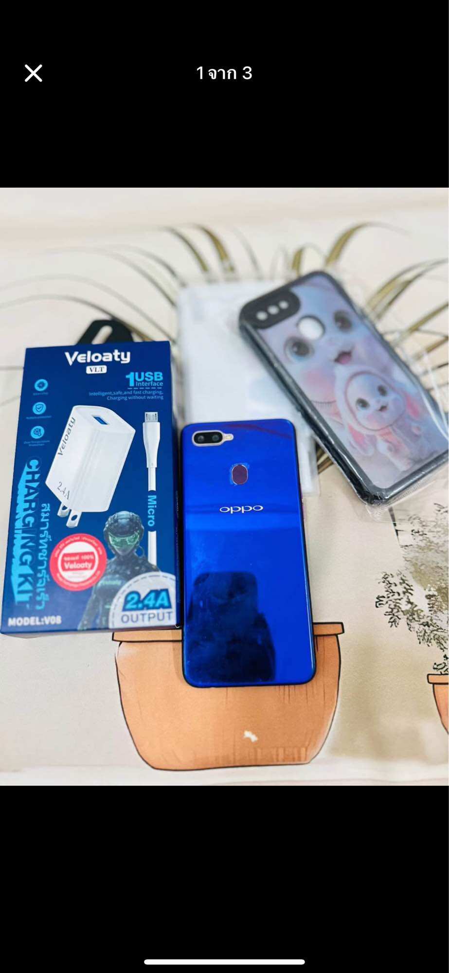 Oppo F 9 Ram 6 rom 64, beautiful condition, no defects, support all apps (free charger set + case + film) normal use ราคา 1,490 บาท*ส่งฟรี