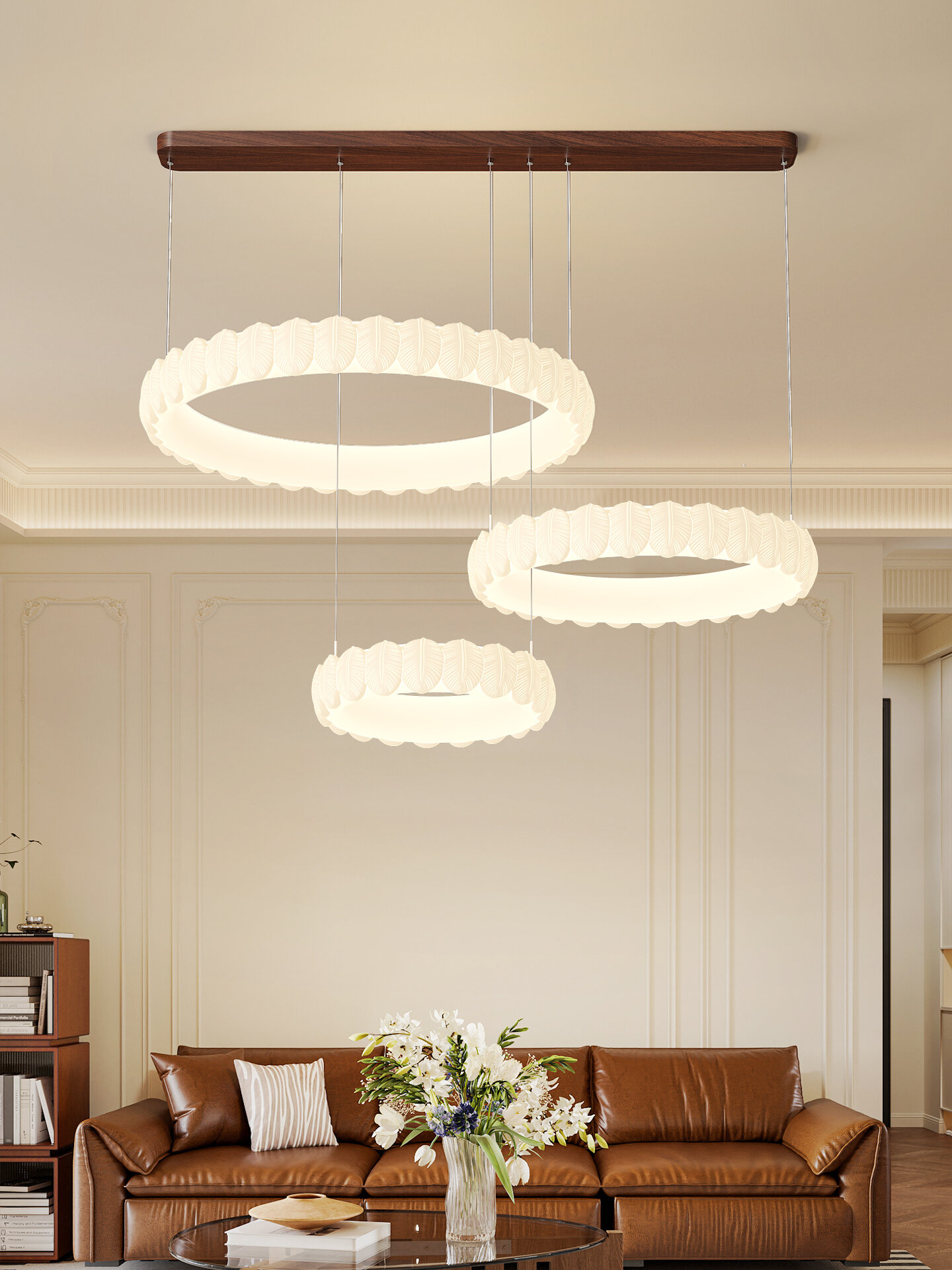 MR.LAMP | Eye-protection Full-spectrum Creative Feather Ring Chandelier ราคา 15,401 บาท*ส่งฟรี