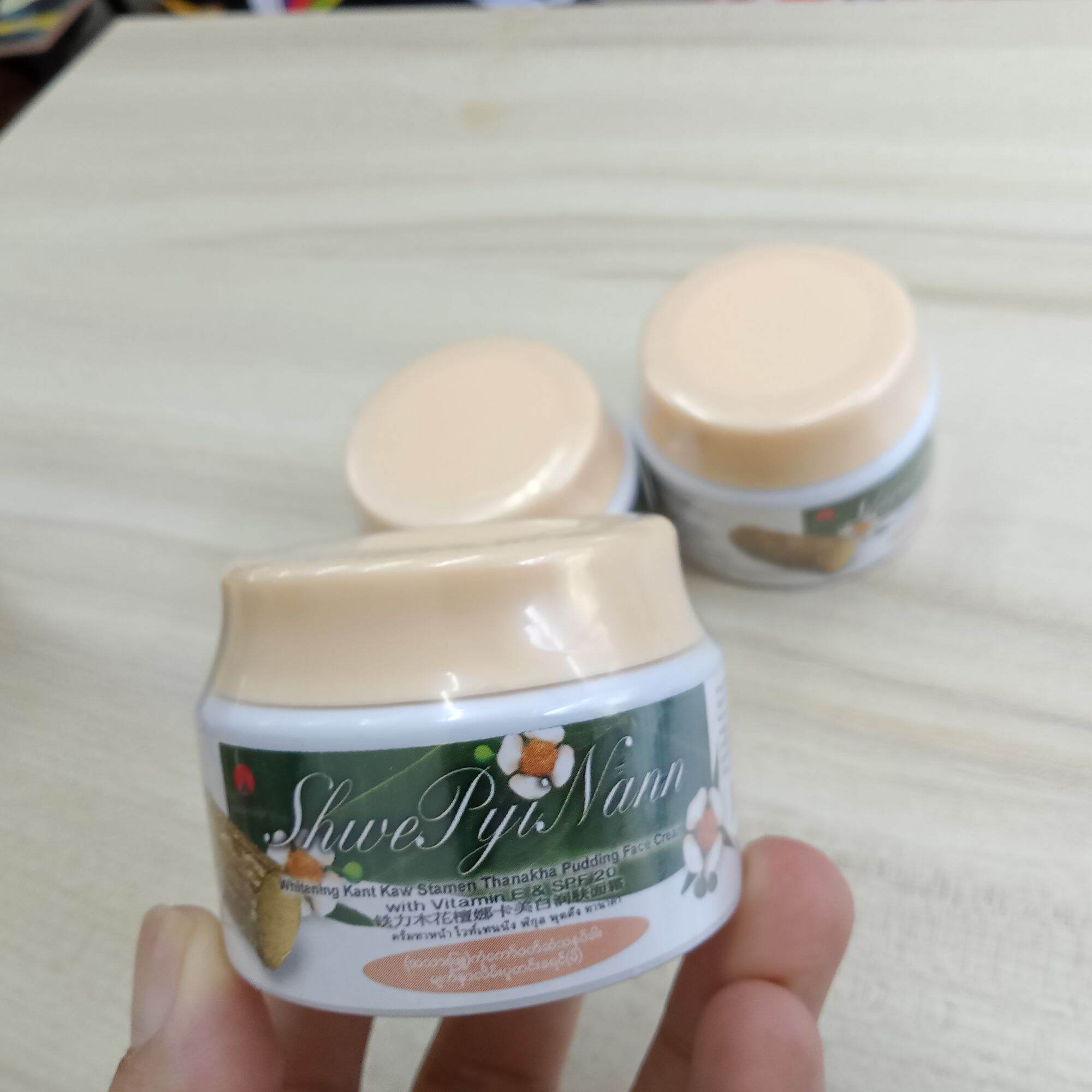 shwe pyi nann whitening kent kaw stamwn Thanakha Pudding Face Cream