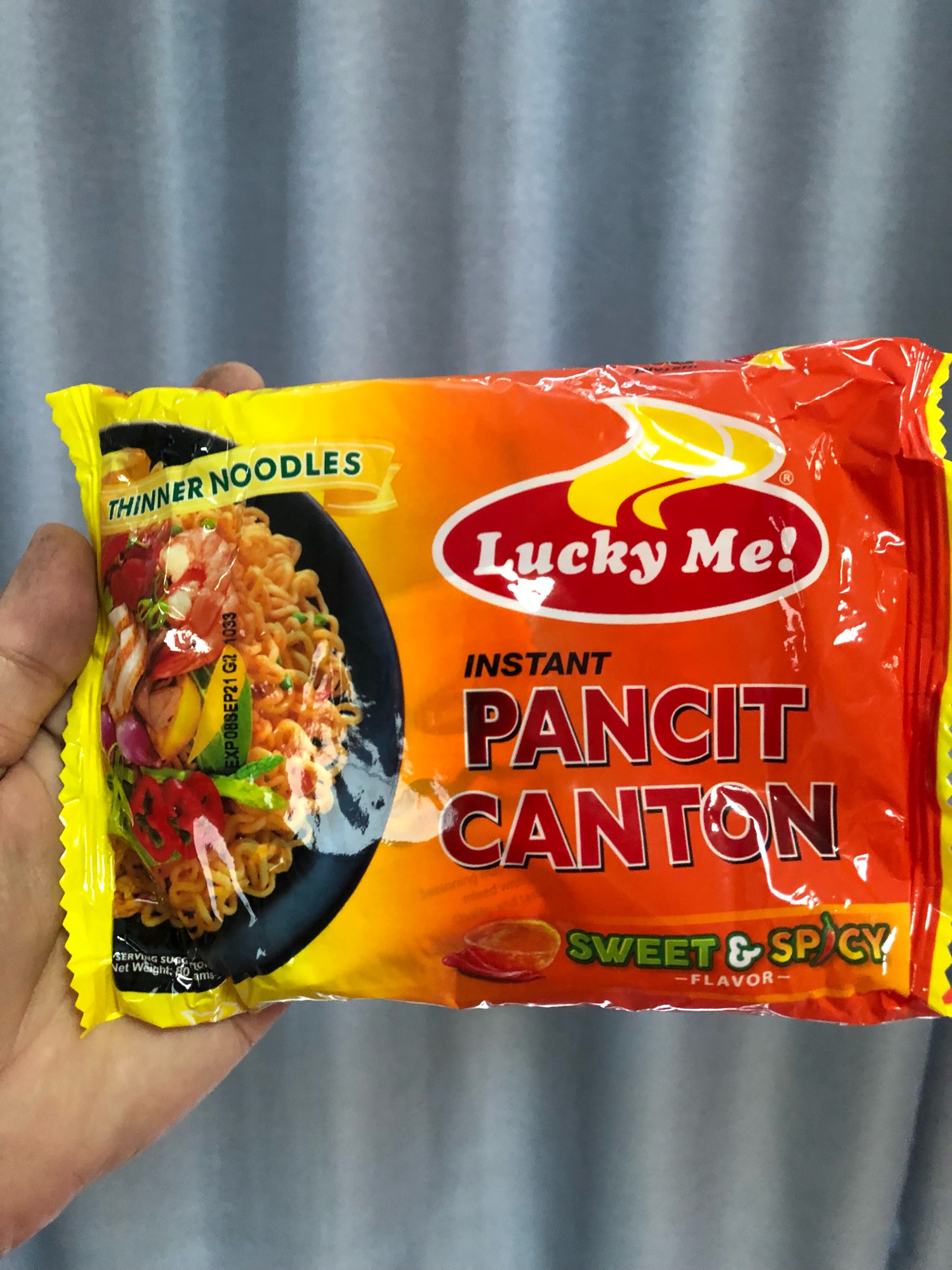 Lucky Me Pancit Canton Thinner noodles