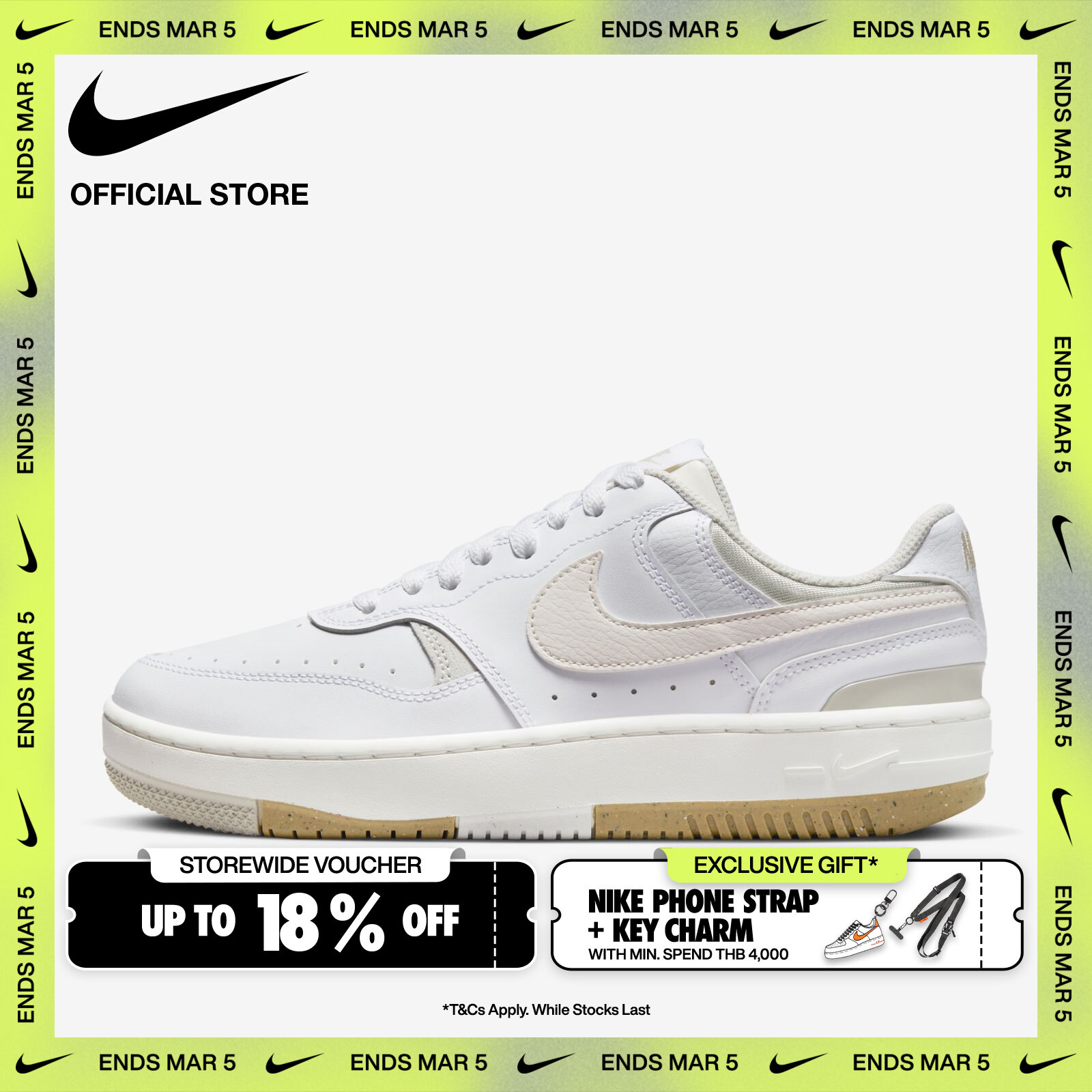 Nike Women's Gamma Force Shoes - White ไนกี้ รองเท้าผู้หญิง Gamma Force - สีขาว [DX9176-103] ราคา 3,400 บาท*ส่งฟรี