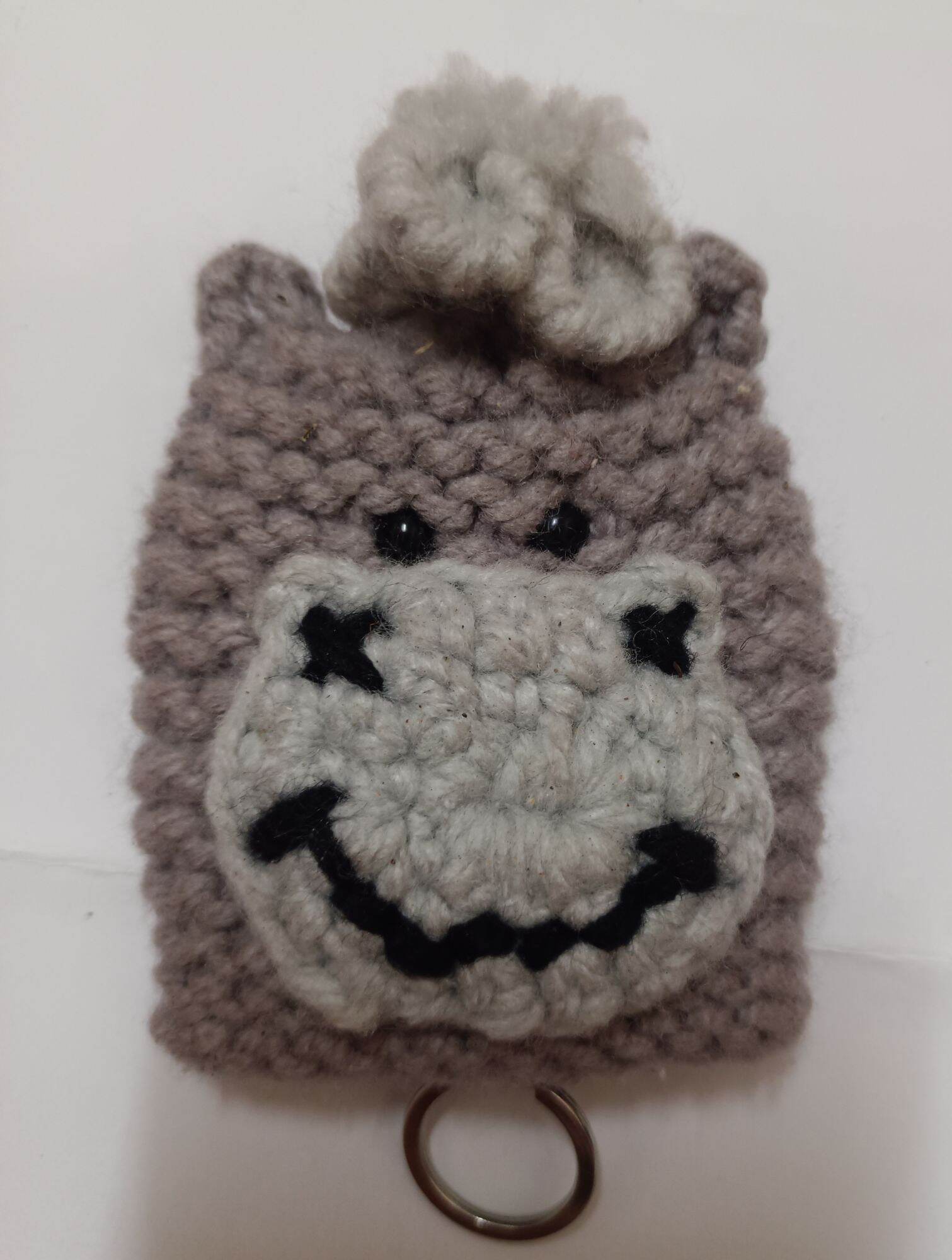 ที่ครอบพวงกุญแจฮิปโป ที่ครอบพวงกุญแจแฮนด์เมด โครเช ฮิปโป Key Cover