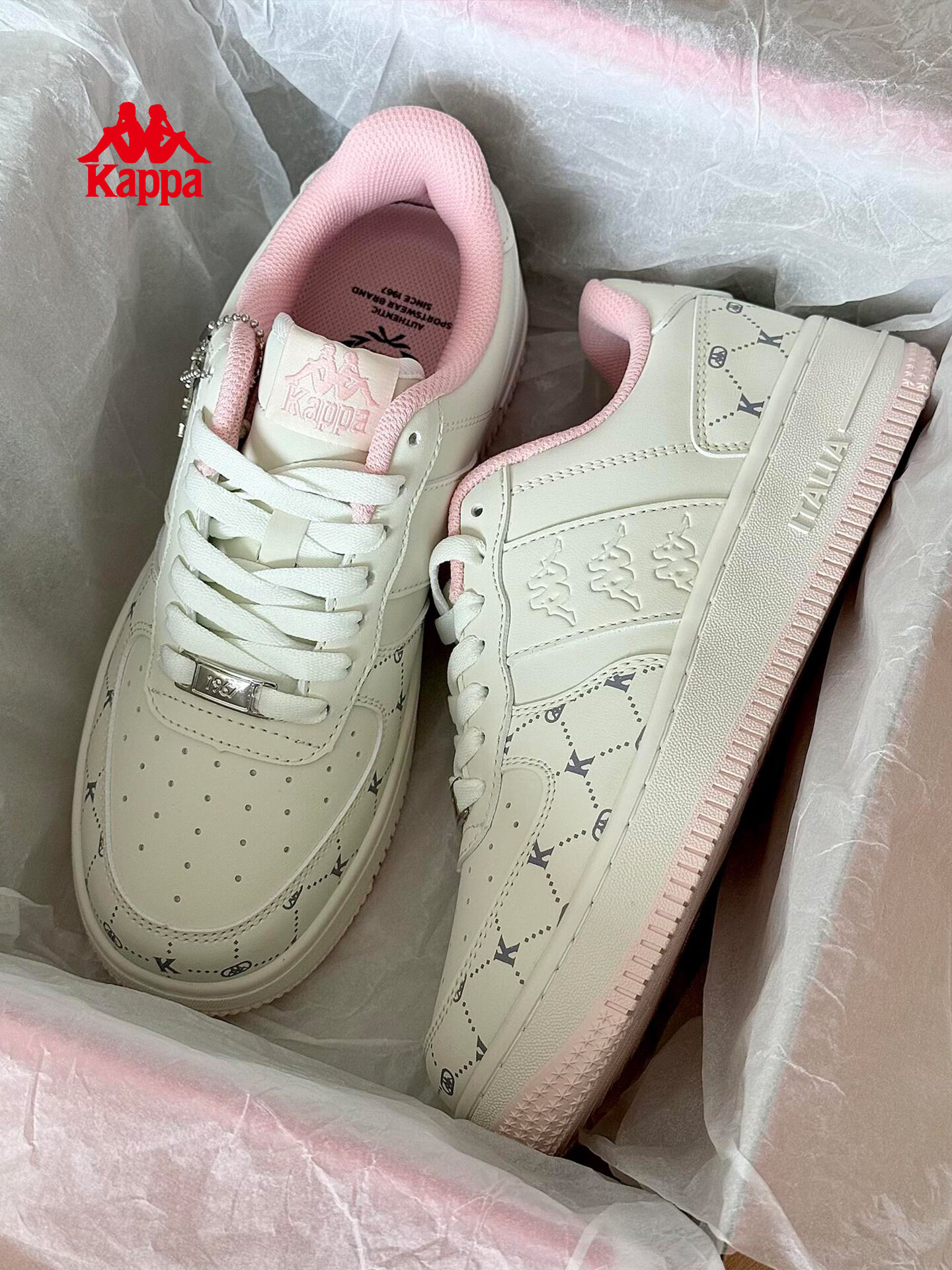 [Kappa | Pink White Thick Sole Casual Shoes,Kappa | Pink White Thick Sole Casual Shoes,] ราคา 3,605 บาท*ส่งฟรี
