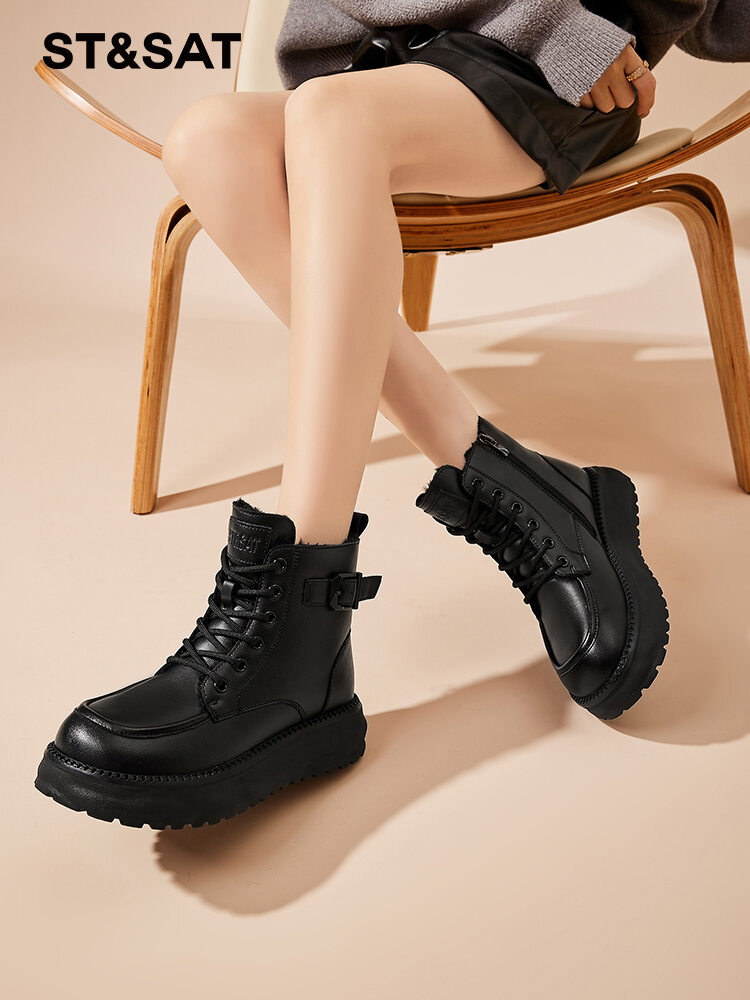 [ST&SAT | Waterproof Thick Bottom Martin Boots New,ST&SAT | Waterproof Thick Bottom Martin Boots New,] ราคา 2,979 บาท*ส่งฟรี
