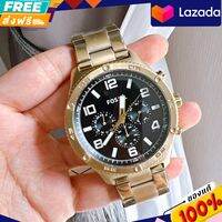 รับประกันของแท้ 💯   Fossil Brox Multifunction Gold-Tone Stainless Steel Watch (BQ2652) ขนาดหน้าปัด 50 mm.