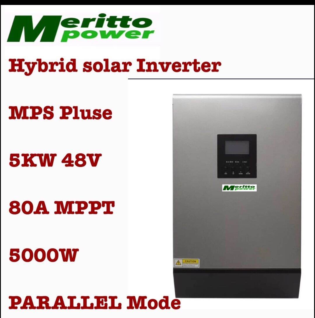 5KW Hybrid solar inverter 48V 220VAC 80A MPPT 145vdc parallel port ...
