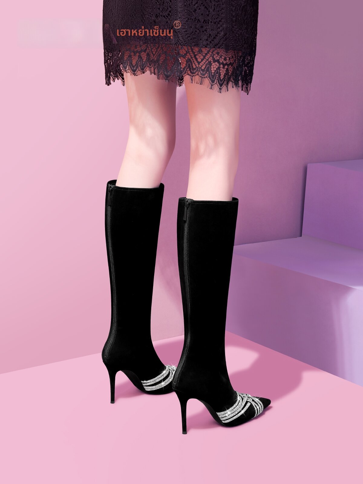 HAOYASENNU | Elegant Commuting Fashionable Long Boots ราคา 9,902 บาท*ส่งฟรี