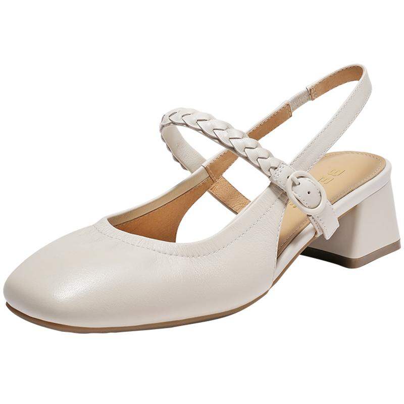 belle | Chic Strappy Coarse High Heel Sandals Wedding Suitable ราคา 3,721 บาท*ส่งฟรี