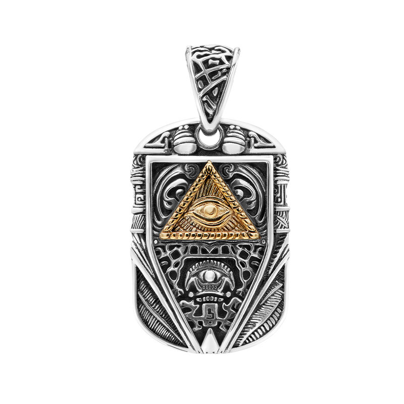 ROCK&RIDE | Sterling Silver Men's Necklace with All-Seeing Eye Pendant ราคา 11,168 บาท*ส่งฟรี