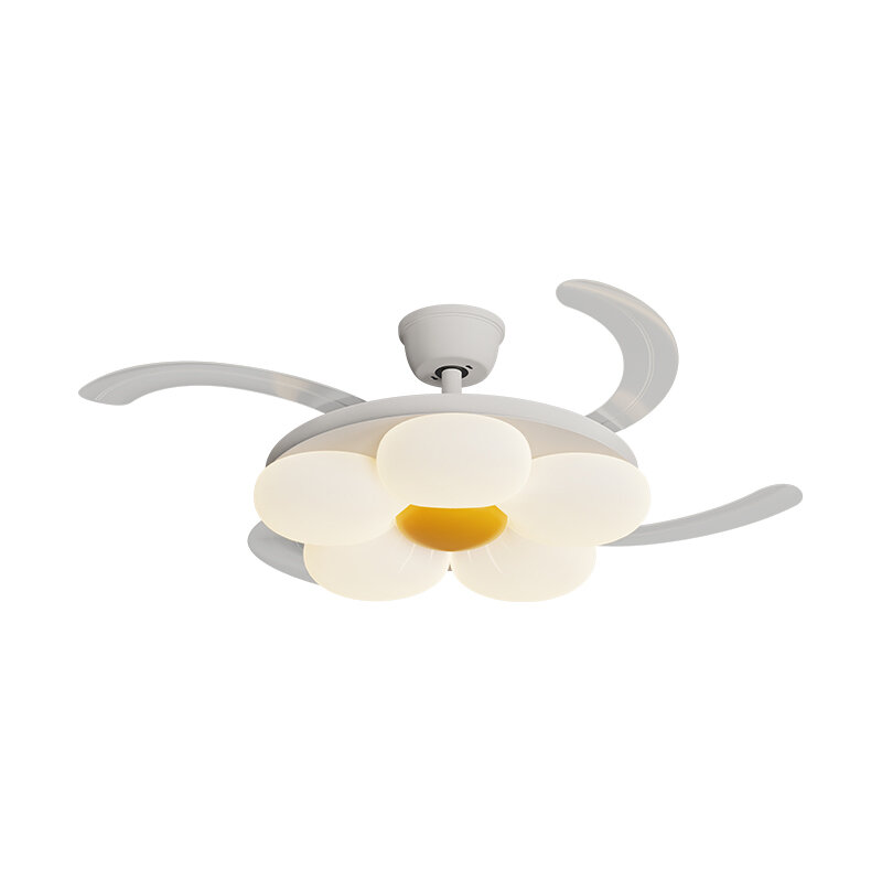AOSIBANGE | Childroom Fan Light Creamy Style Princess Room Invisible Ceiling Fan Light Full Spectrum Eye Protection Fan Light ราคา 3,831 บาท*ส่งฟรี