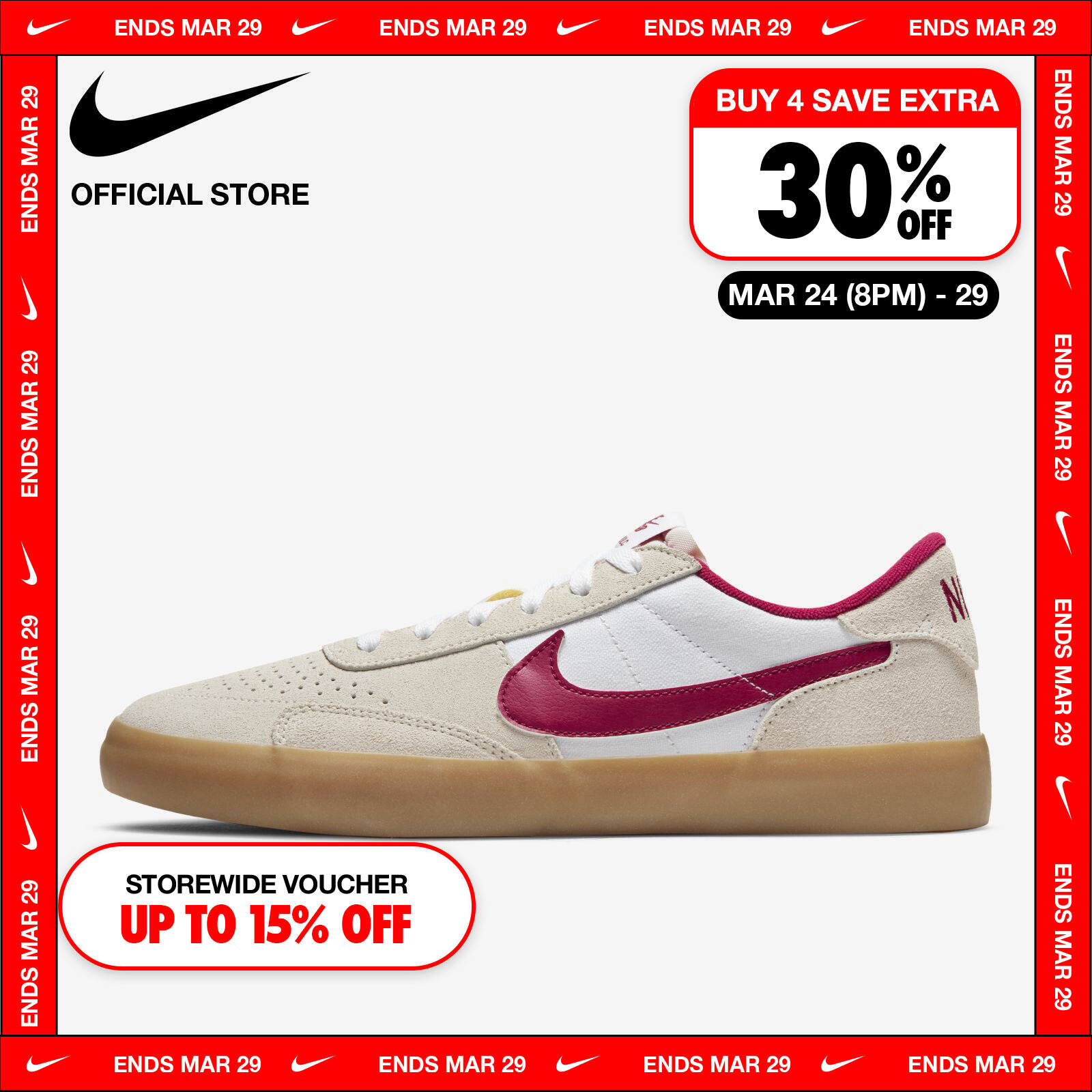 Nike Adult Unisex SB Heritage Vulc Shoes - Summit White ไนกี้ รองเท้า SB Heritage Vulc - สีซัมมิทไวท์ ราคา 2,300 บาท*ส่งฟรี