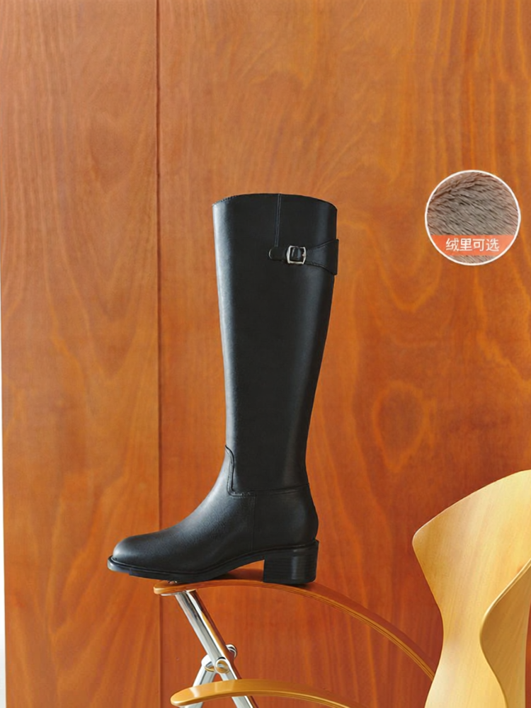 belle | Warm Lined Riding Boots ราคา 8,888 บาท*ส่งฟรี