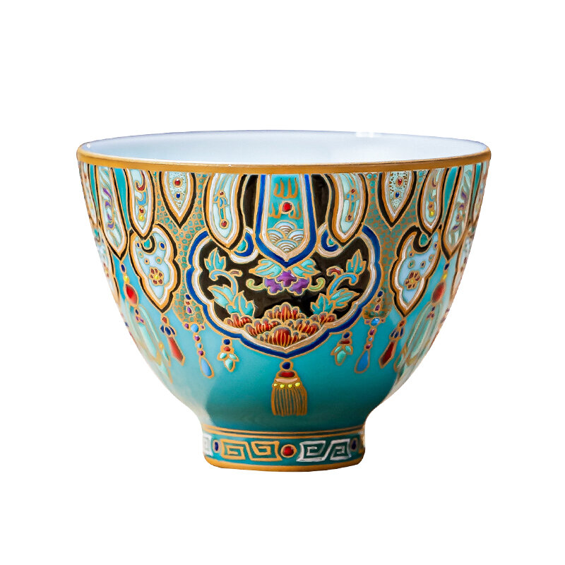CHENGDEXUAN | Hand-painted Jade Embroidery Shoulder Heart Cup High-end Ceramic Cup for Women ราคา 25,722 บาท*ส่งฟรี