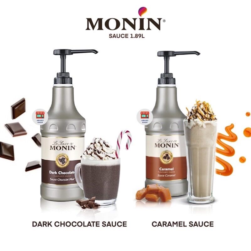 Monin Sauce Dark Chocolate&Caramel 1.89L โมนิน/โมแนงต์ ซอส ราคา 729 บาท*ส่งฟรี