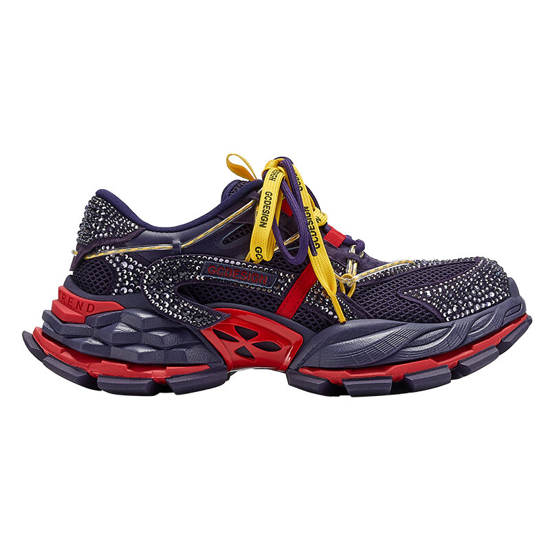 GG&CC | Retro Color-blocked Stylish Height-increasing Thick-soled Women’s Sports Casual Shoes ราคา 8,292 บาท*ส่งฟรี