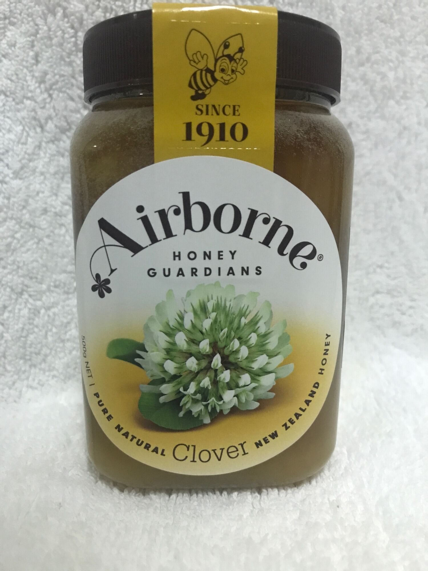 Airborne Clover Honey Creamed 500g Product of New Zealand