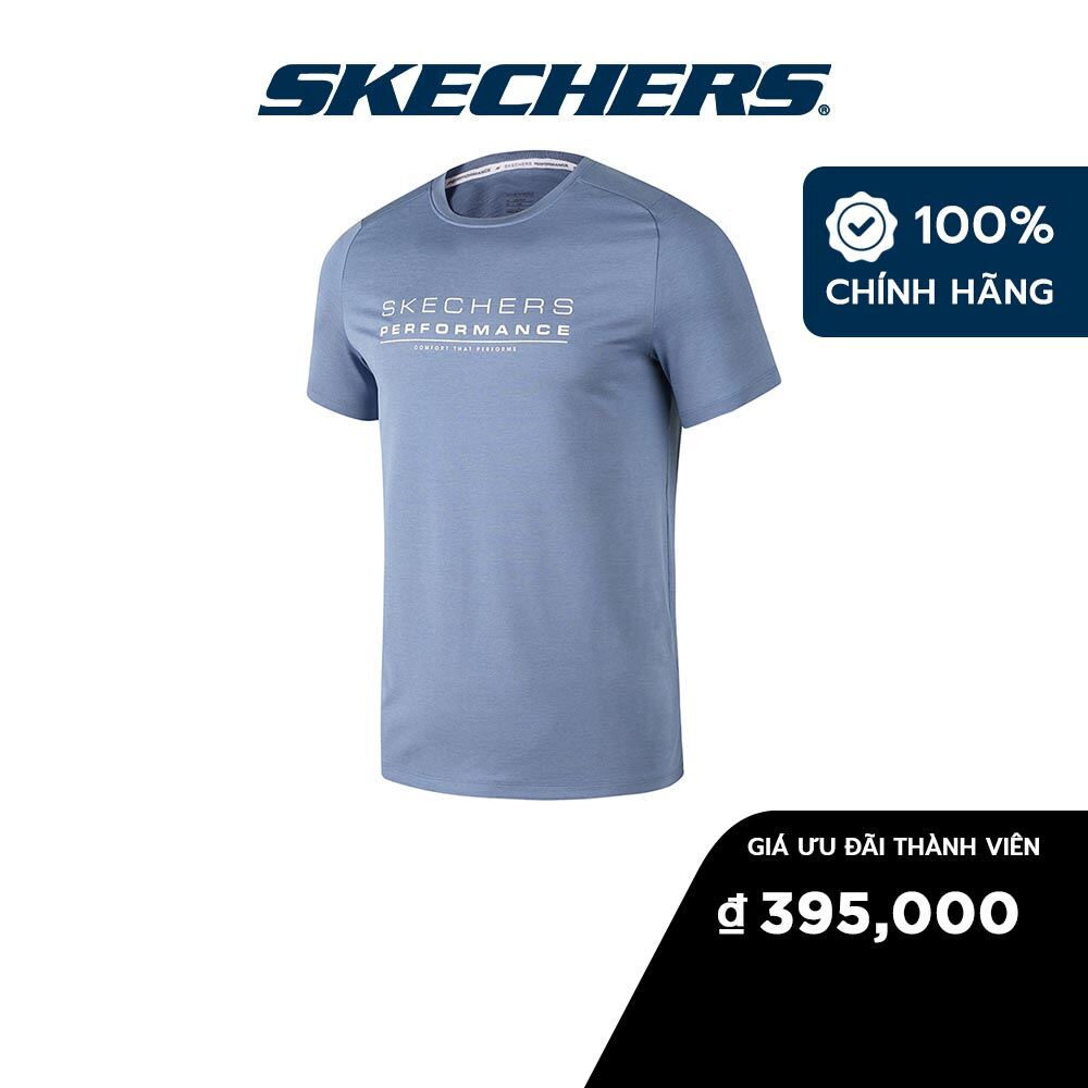 Skechers nam áo thun tay ngắn thường ngày performance - p223m016-02tz