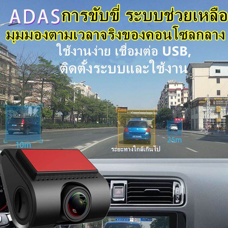 ส่งจากไทย พร้อมส่งAndroid USB กล้องติดรถยนต์ 720P Car Camera กล้องหน้า ...