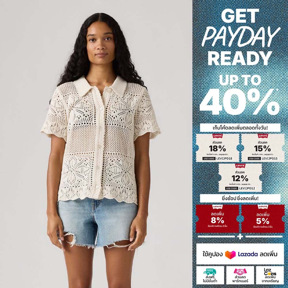 Levi's Shirt ® Women's Susanna Floral Crochet Shirt ราคา 1,990 บาท*ส่งฟรี