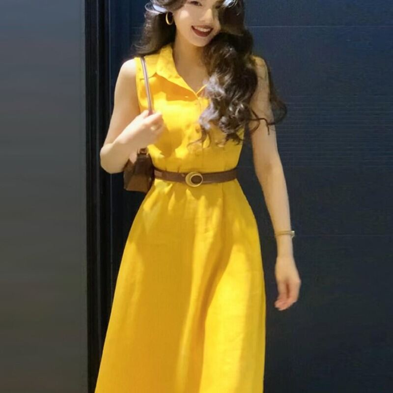 navy blue dress for baby girl IZIA GAYA - Day dress - gelb/yellow main image 0
