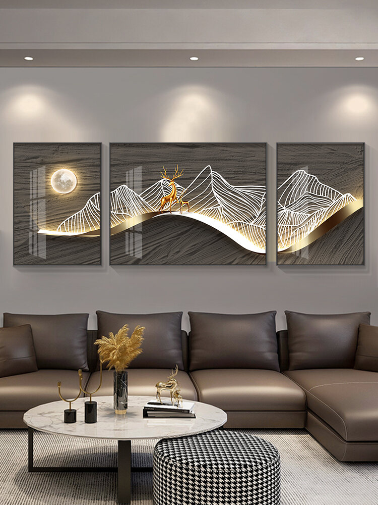 [XIANGTUYIN | Abstract Modern Living Room Wall Art Deer High-end Triptych,XIANGTUYIN | Abstract Modern Living Room Wall Art Deer High-end Triptych,] ราคา 2,558 บาท*ส่งฟรี