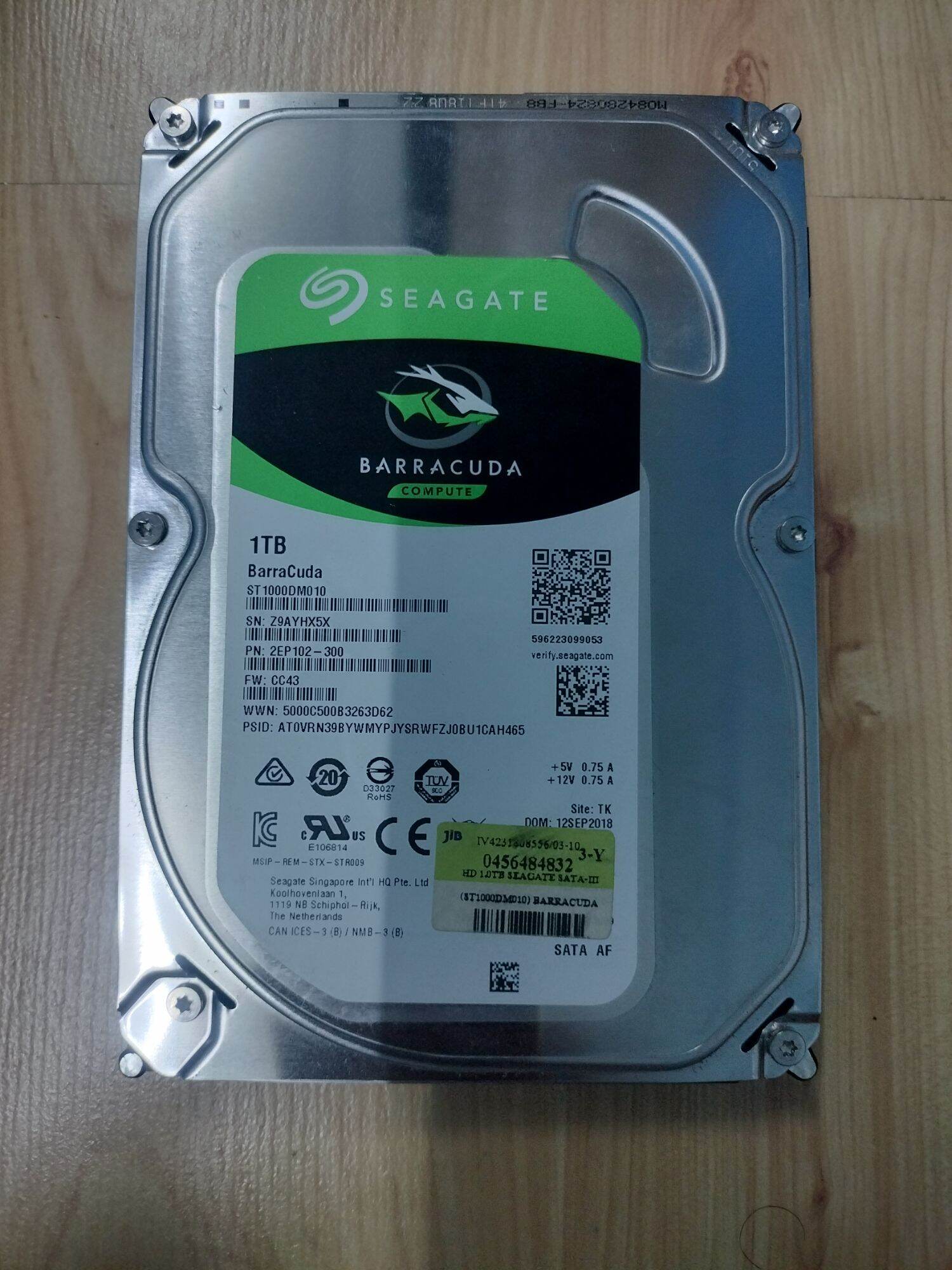 Hdd. 1/4Tb.Seagate Barracuda, Second Hand, Works Normally. Durable and Suitable for Cctv Work. 1 Month Warranty. Exactly as Described, No Mixed Models. ราคา 1,099 บาท*ส่งฟรี