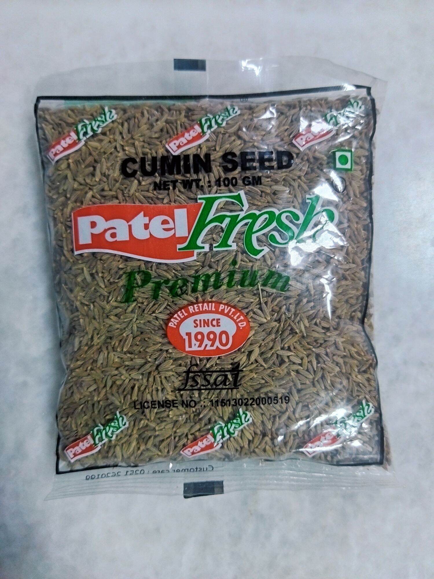 Cumin seeds (Patel jeera) เม็ดยี่หร่า 100g. Lazada.co.th