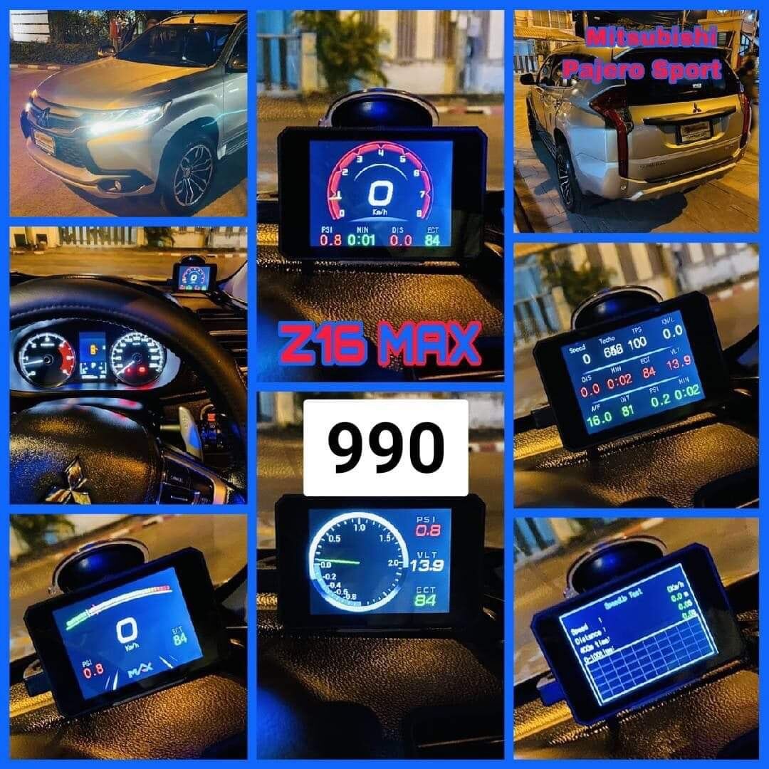 OBD2 Smart​ Gauge​ Z16-MAX​ ใช้กับรถปี 2002 ขึ้นไป Toyota Honda Mitsubishi Ford Isuzu อื่นๆ