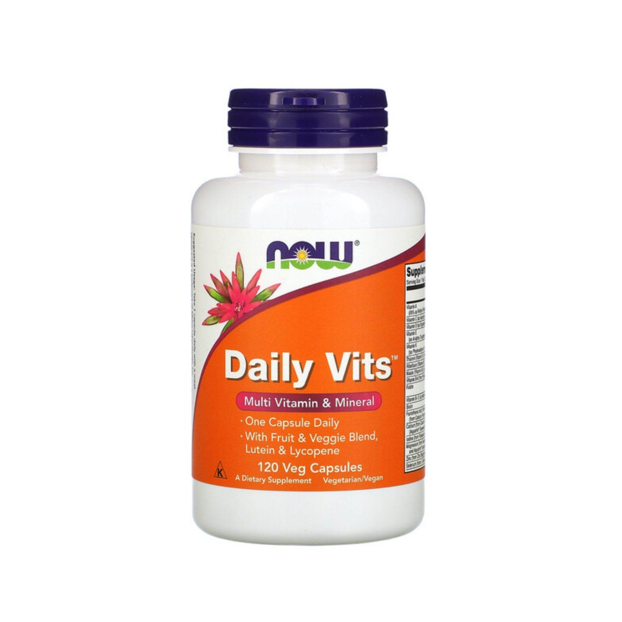 Daily Vits Multi Vitamin & Mineral 120 Veg Capsules (Now Foods ...