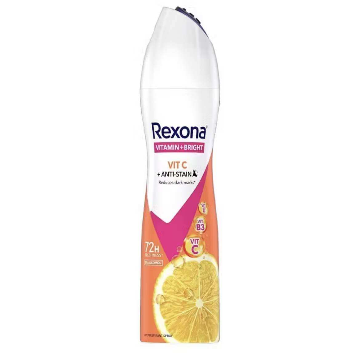 135 ml. ผลิต 07/24 Rexona Vit C Anti Stain เรโซน่า สเปรย์ระงับกลิ่นกาย