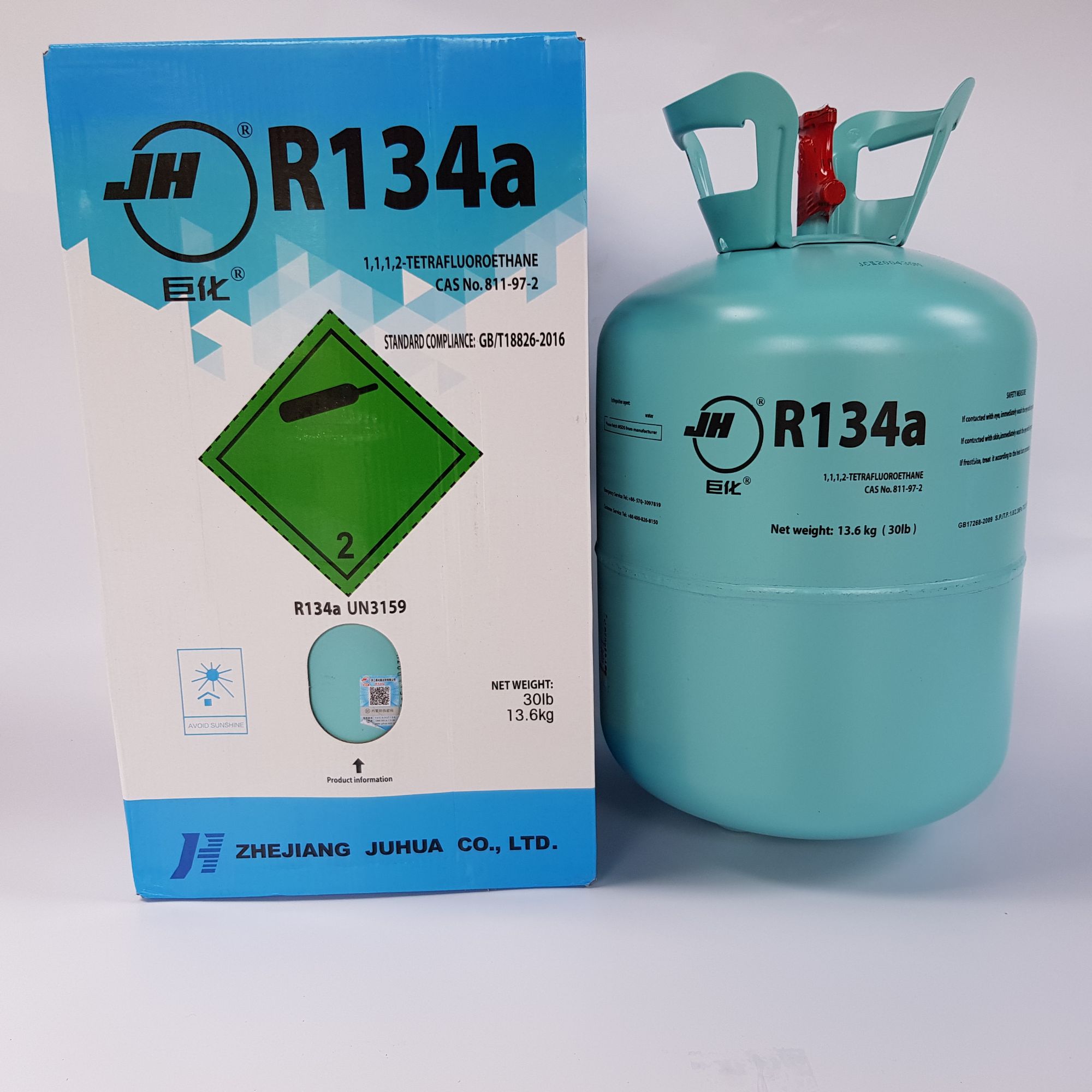น้ำยาแอร์/สารทำความเย็น R-134a ยี่ห้อ Jh ขนาดน้ำยา 13.6kg.ของแท้นำเข้าจากประเทศจีน. 
