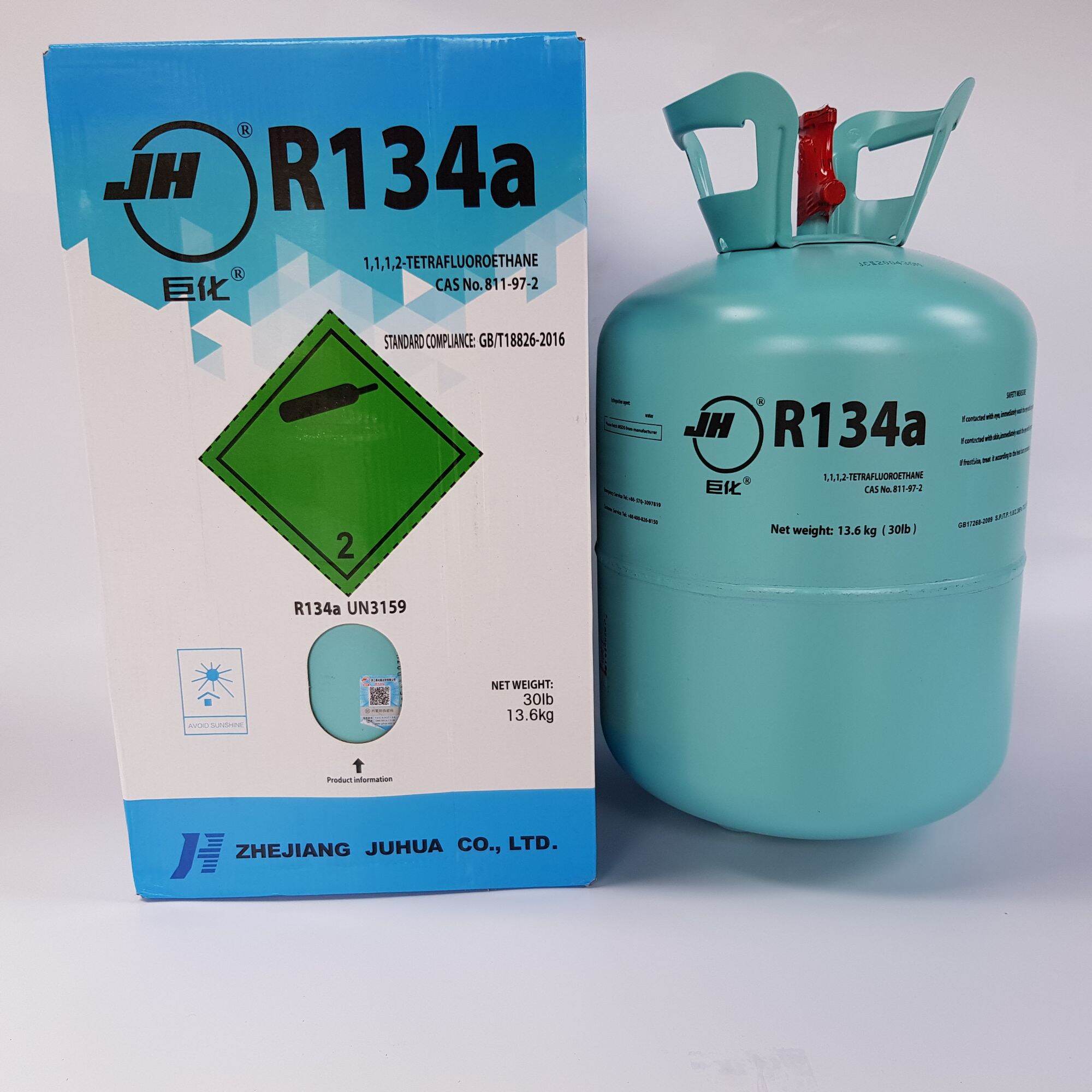 น้ำยาแอร์/สารทำความเย็น  R-134a ยี่ห้อ JH ขนาดน้ำยา 13.6kg.#ของแท้นำเข้าจากประเทศจีน