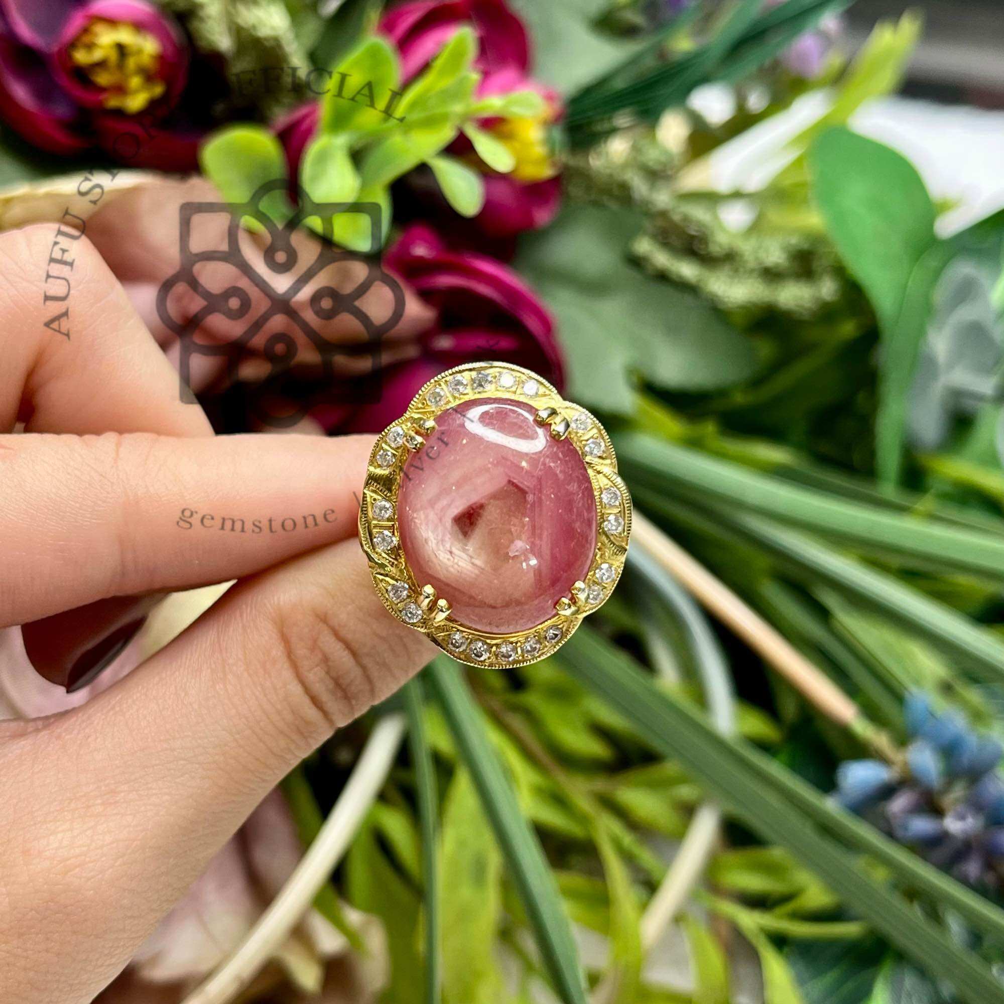 🔥แหวนทับทิมเผือก พม่าแท้บ่เก่า อัญมณีพลอยหายาก เครื่องประดับของแท้ AUFU STORE ราคา 9,999 บาท*ส่งฟรี