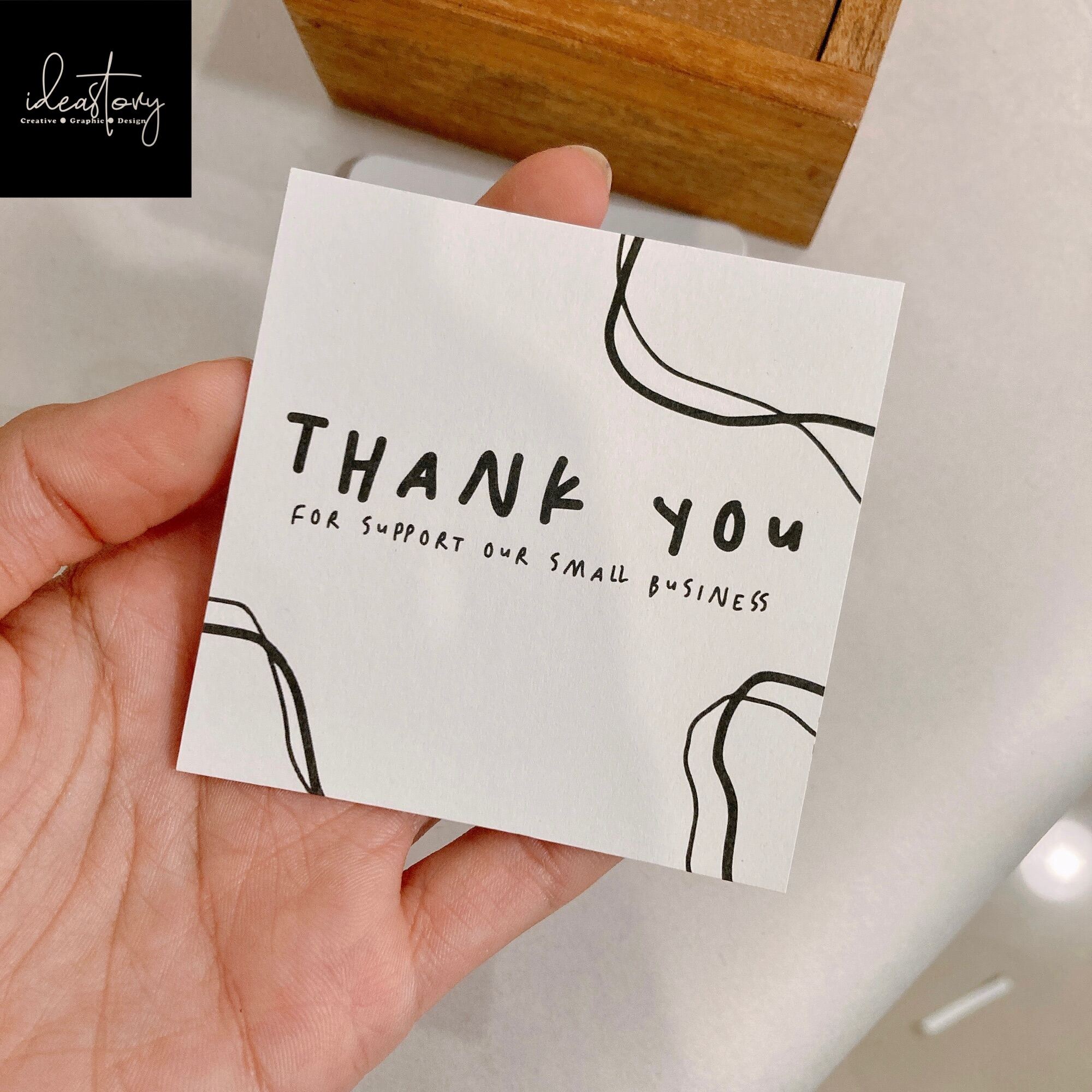 iDEA STORY [🧺พร้อมส่ง🧺] บัตรขอบคุณ THANK YOU CARD รุ่น CUTE (1 แพค 20 ใบ)