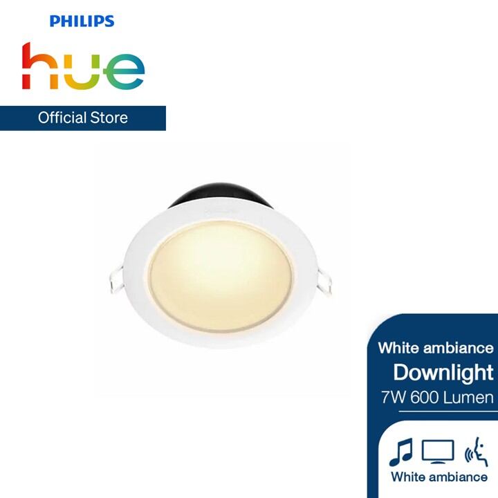 Philips Hue LED Smart Downlight 7วัตต์ 5นิ้ว แสง warm to cool ราคา 2,610 บาท*ส่งฟรี