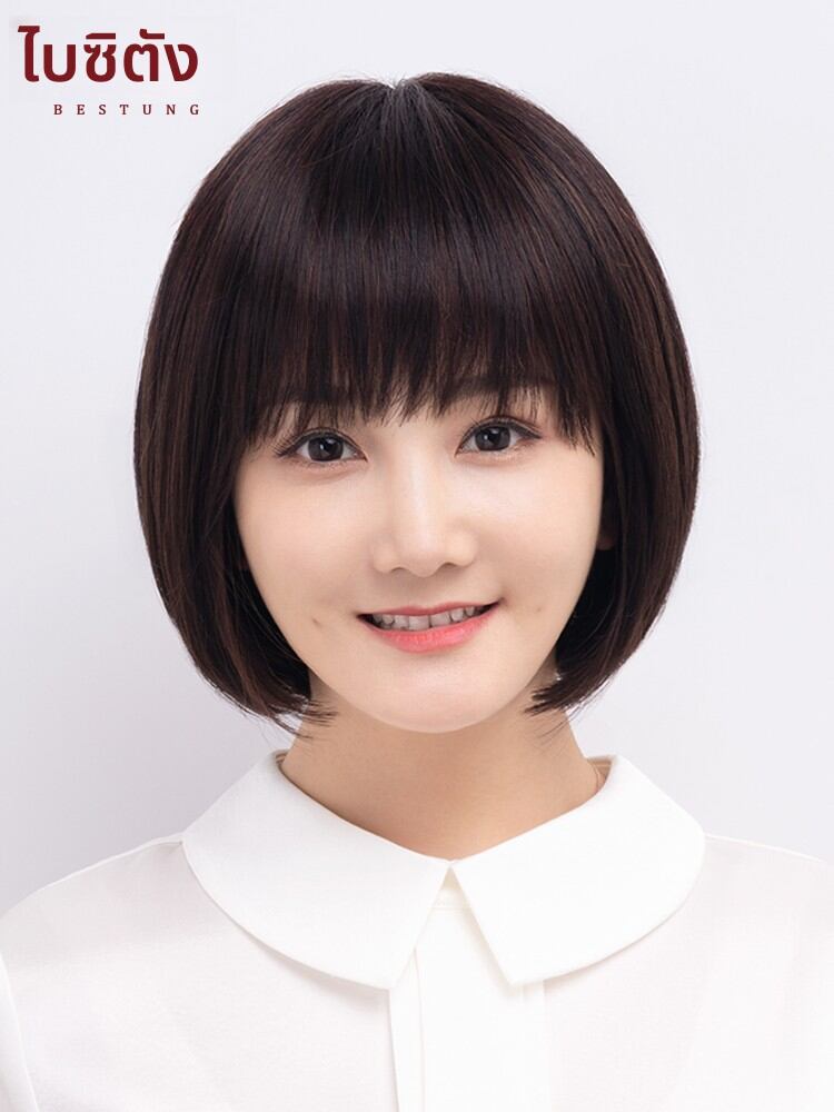 BESTUNG | Age-defying Natural Real Hair Short Wig Mom ราคา 3,326 บาท*ส่งฟรี
