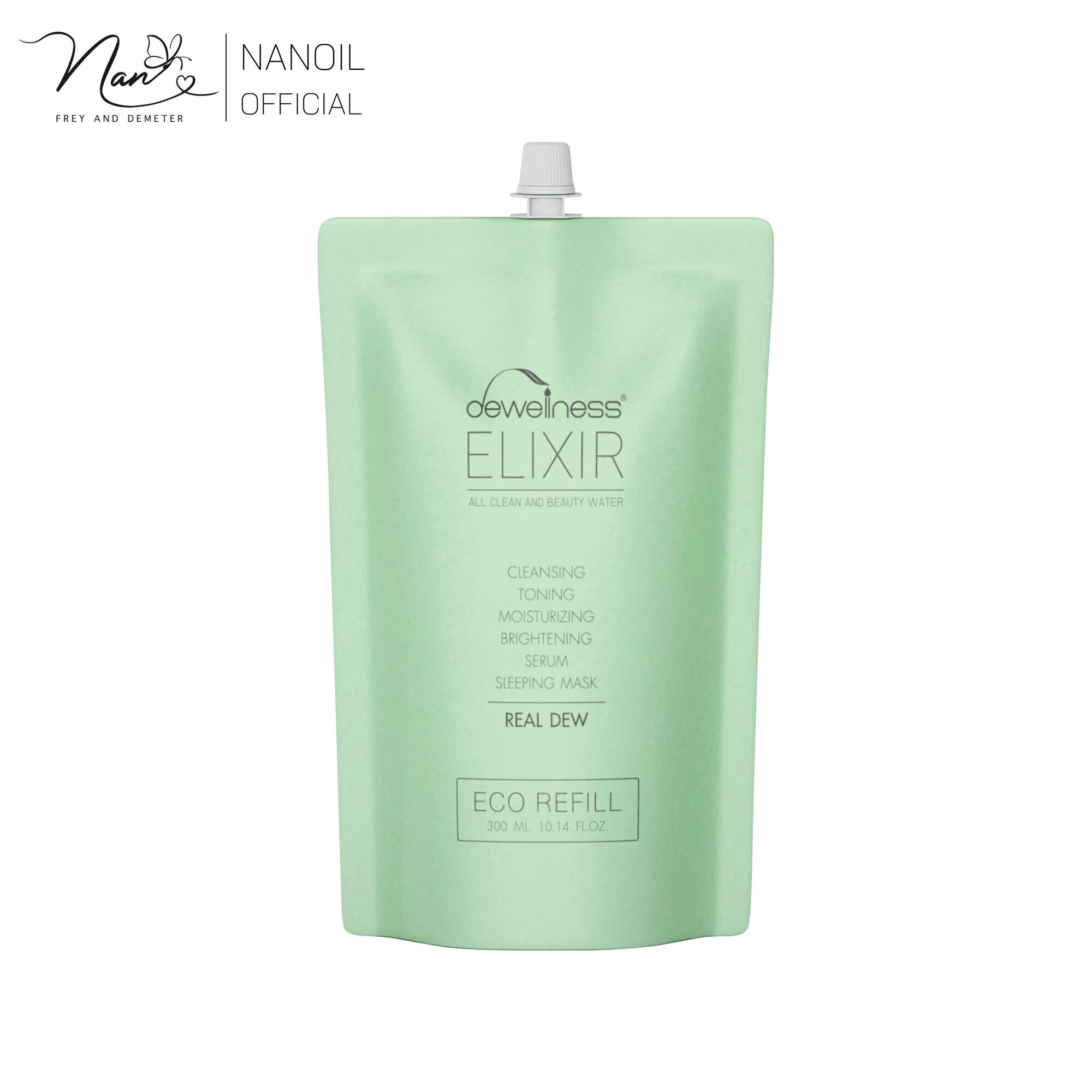 สินค้าล็อตใหม่ ส่งฟรี🔥BEAUTY WATER REFILL 300 ml น้ำค้างเช็ดผิว 6 in 1 (DEWellness น้ำค้างธรรมชาติ) ราคา 1,340 บาท*ส่งฟรี